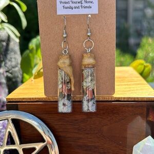 Magical Protection Spell Jar Earrings